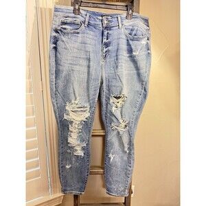 Judy Blue Destroyed SZ 20W Jeans Straight Fit